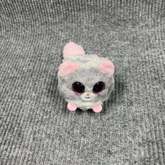 Amazing Squishee! Plushies 4” Plush Cheesy Mouse Gray Pink Big Eyes Stuffed Toy - Picture 1 of 12